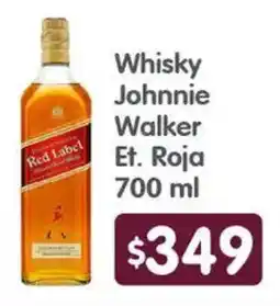 Arteli Red label whisky johnnie walker et. roja oferta