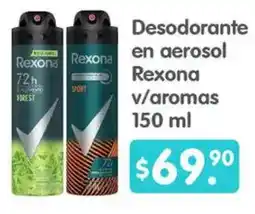 Arteli Rexona desodorante en aerosol v/aromas oferta