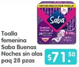 Arteli Saba buenas toalla femenina noches sin alas oferta