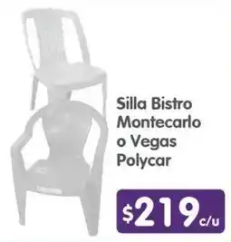 Arteli Silla Bistro Montecarlo o Vegas Polycar oferta