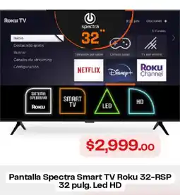 RadioShack Spectra Smart TV Roku 32" oferta
