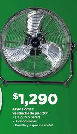 Bodega Aurrerá Atvio Home Ventilador de piso 20” oferta