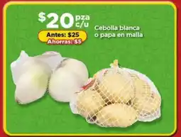 Bodega Aurrerá Cebolla blanca o papa en malla oferta