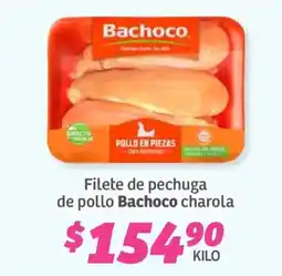 Soriana Súper Filete de pechuga de pollo Bachoco charola oferta