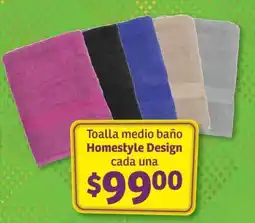 Soriana Híper Toalla medio baño Homestyle Design oferta
