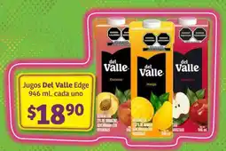 Soriana Híper Jugos Del Valle Edge 946 mL oferta