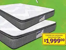 Soriana Híper Colchón con colchoneta matrimonial Troy oferta