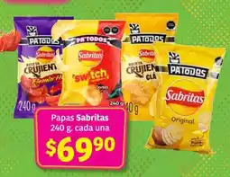 Soriana Híper Papas Sabritas oferta