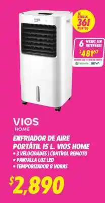 Soriana Híper Enfriador de Aire Portátil 15 L. Vios Home oferta