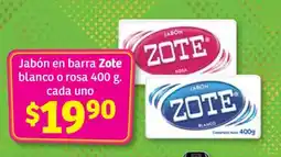 Soriana Híper Jabón en barra Zote oferta