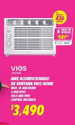 Soriana Híper Aire Acondicionado de Ventana VIOS Home oferta