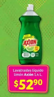 Soriana Híper Lavatrastes líquido limón Axión 1.4 L oferta