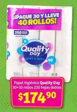 Soriana Híper Papel higiénico Quality Day oferta