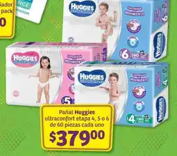 Soriana Híper Pañal Huggies ultraconfort etapa 4, 5 o 6 oferta