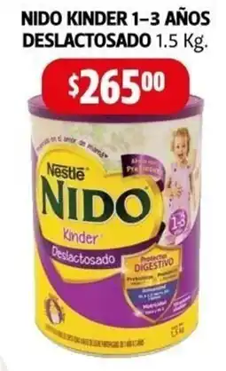 Farmacias Guadalajara Nido kinder 1-3 años deslactosado oferta