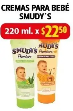 Farmacias Guadalajara Smudy's premium cremas para bebé oferta