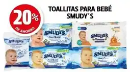 Farmacias Guadalajara Smudy's toallitas para bebé oferta