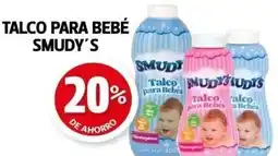 Farmacias Guadalajara Smudy's talco para bebé oferta