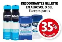 Farmacias Guadalajara Gillette desodorantes en aerosol o gel oferta