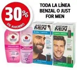 Farmacias Guadalajara Benzal o Just for men toda la línea oferta