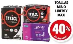 Farmacias Guadalajara Mia o liberty toallas maxi oferta