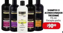 Farmacias Guadalajara Tresemmé shampoo o acondicionador oferta