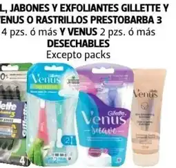 Farmacias Guadalajara Jabones y exfoliantes gillette y venus o rastrillos prestobarba 3 gel oferta