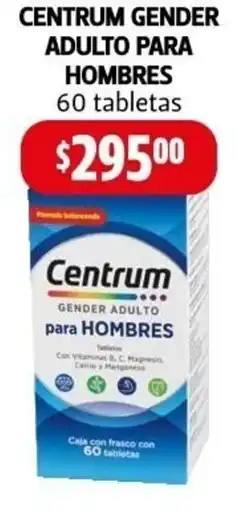 Farmacias Guadalajara Centrum gender adulto para hombres oferta