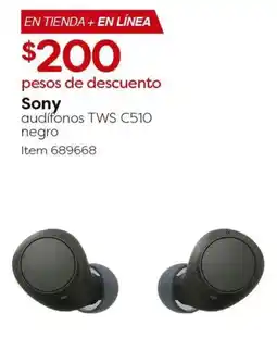 Costco Sony audífonos TWS C510 negro oferta