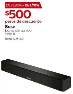 Costco Bose barra de sonido solo II oferta
