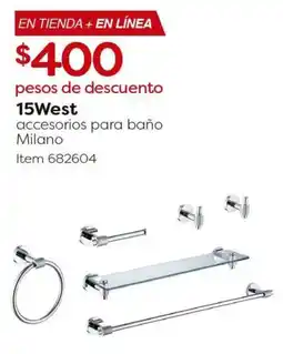 Costco 15west accesorios para baño milano oferta