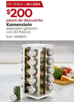 Costco Kamenstein especiero giratorio con 20 frascos oferta
