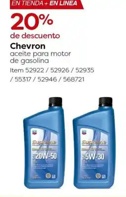 Costco Chevron aceite para motor de gasolina oferta