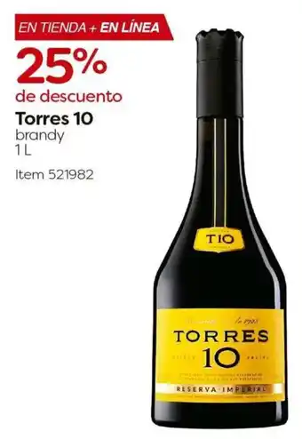 Costco Torres 10 brandy oferta