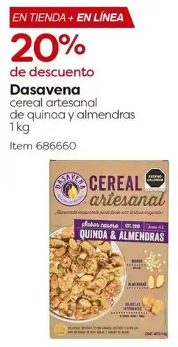 Costco Dasavena cereal artesanal de quinoa y almendras oferta