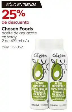Costco Chosen foods aceite de aguacate en spray oferta