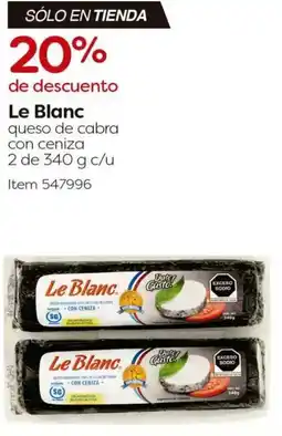Costco Le blanc queso de cabra con ceniza oferta