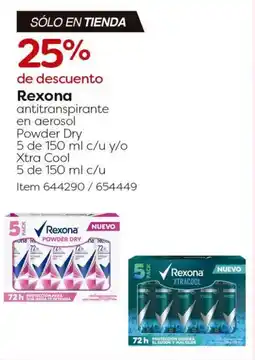 Costco Rexona antitranspirante en aerosol powder dry oferta