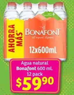 Soriana Híper Bonafont agua natural oferta