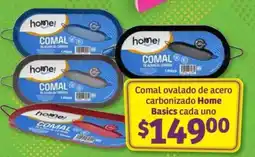 Soriana Híper Home basics comal ovalado de acero carbonizado cada uno oferta