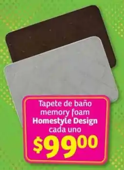 Soriana Híper Homestyle design tapete de baño memory foam cada uno oferta
