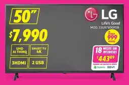 Soriana Híper LG smart tv 50" oferta