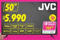 Soriana Híper JVC smart tv 50" oferta