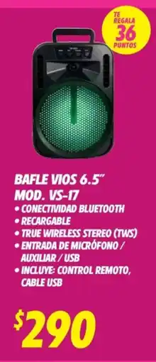Soriana Híper VIOS bafle 6.5" oferta