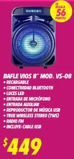 Soriana Híper VIOS Bafle 8" oferta