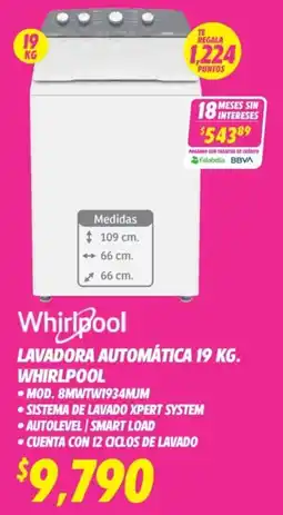 Soriana Híper Whirlpool lavadora automática oferta