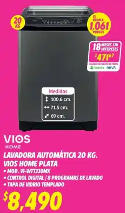 Soriana Híper VIOS HOME lavadora automática oferta