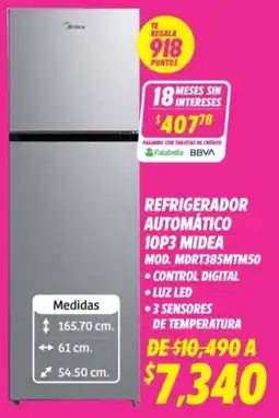 Soriana Híper Midea refrigerador automático 10p3 oferta