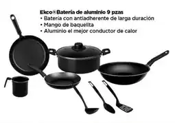 Bodega Aurrerá Ekco batería de aluminio oferta