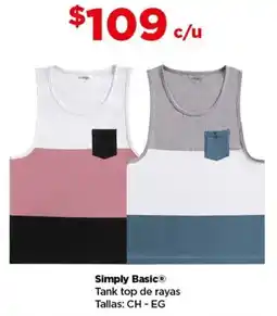 Bodega Aurrerá Simply basic tank top de rayas oferta